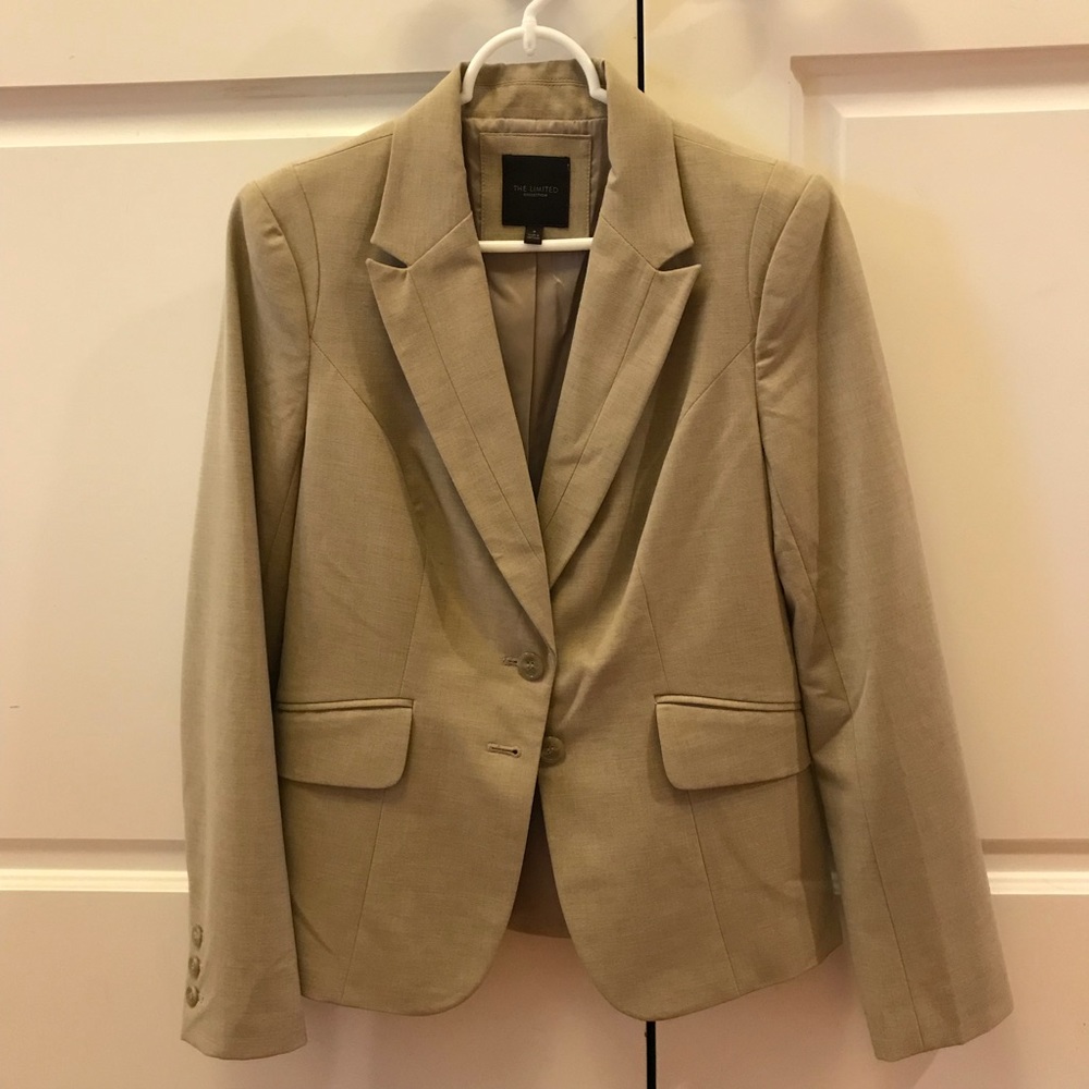 The Limited Beige Tan Suit Jacket Blazer Size 6